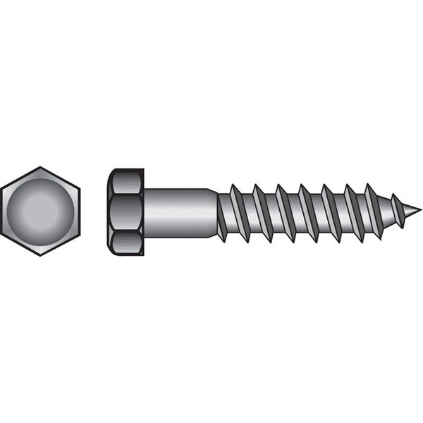 Aceds 0.25 x 2.5 in. Hex Lag Screw Zinc 57215 - main